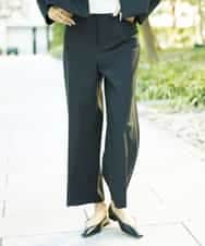 FMLDD11230 MICHEL KLEIN(ミッシェルクラン) [2WAYストレッチ]定番ワイドパンツ ブラック