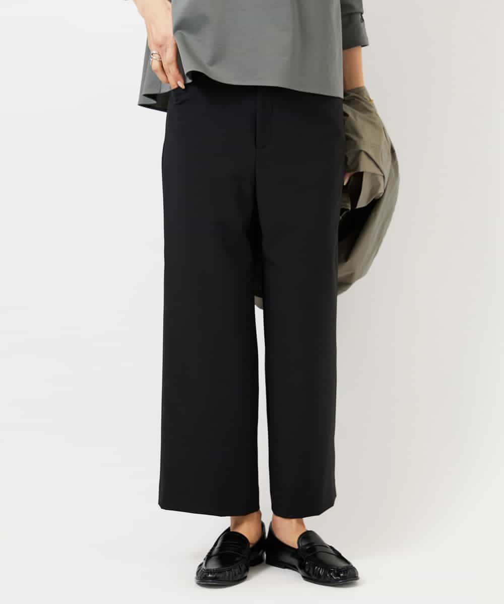 FMLDD11230 MICHEL KLEIN(ミッシェルクラン) [2WAYストレッチ]定番ワイドパンツ ブラック