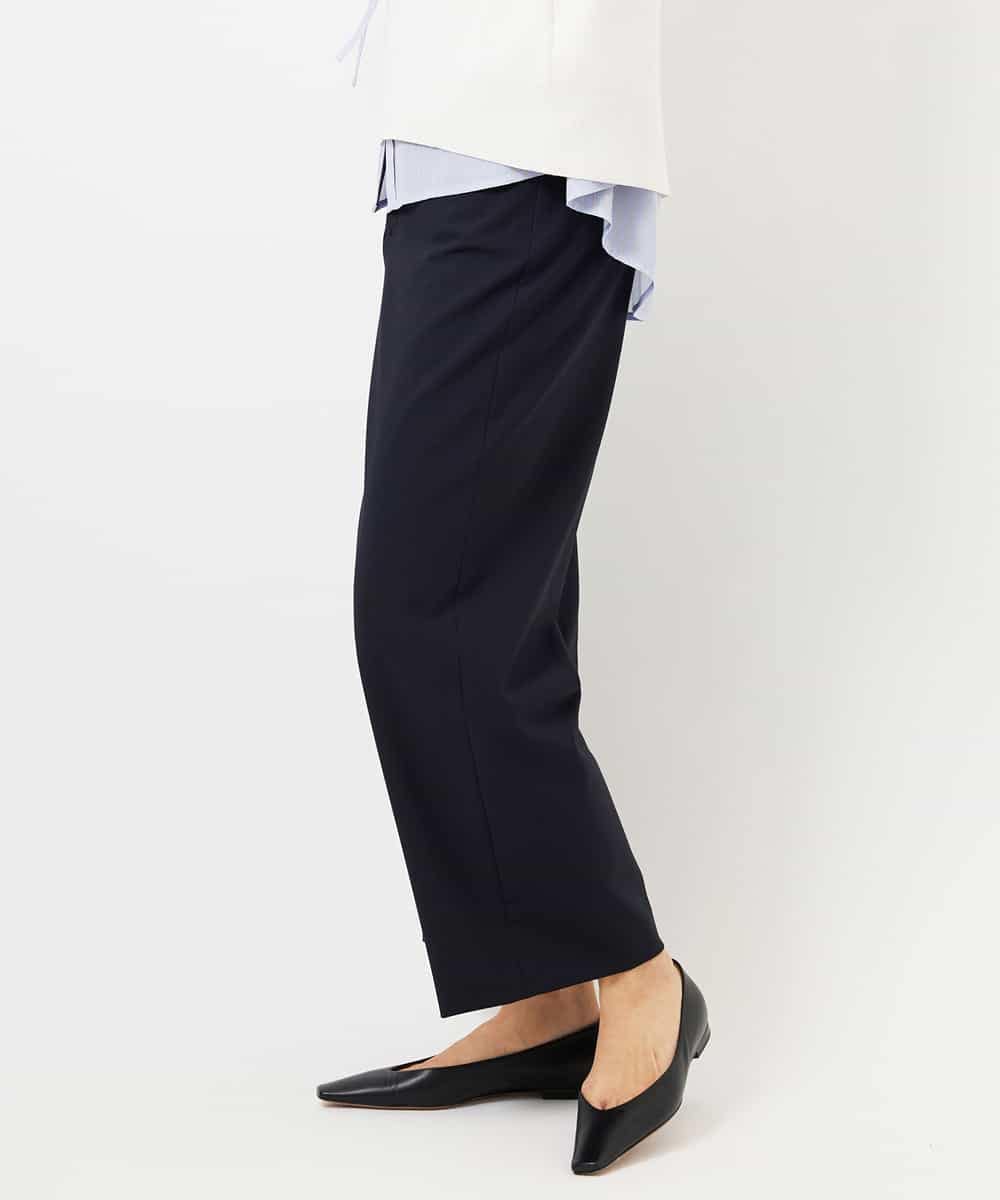 FMLDD11230 MICHEL KLEIN(ミッシェルクラン) [2WAYストレッチ]定番ワイドパンツ ブラック