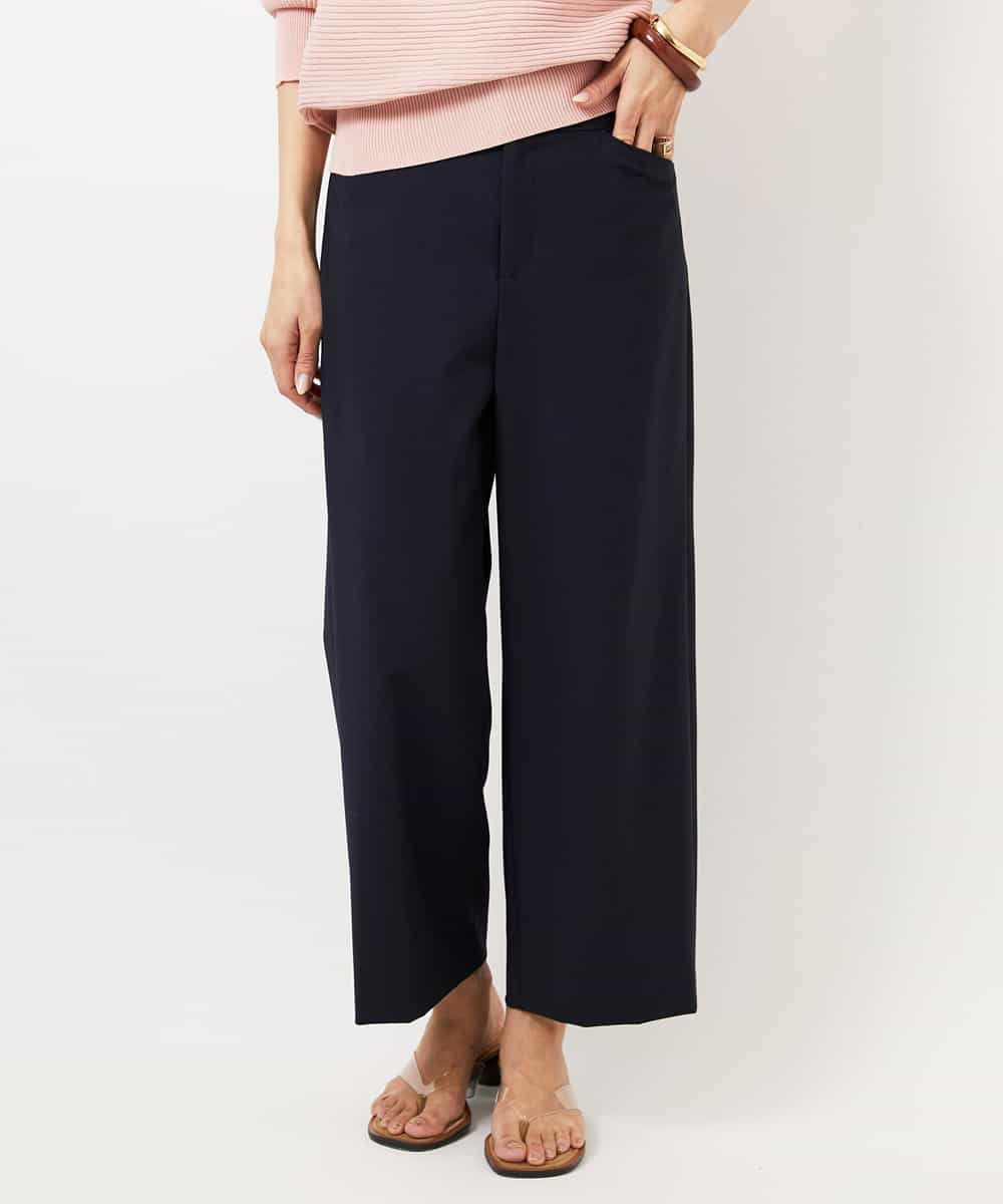 FMLDD11230 MICHEL KLEIN(ミッシェルクラン) [2WAYストレッチ]定番ワイドパンツ ブラック