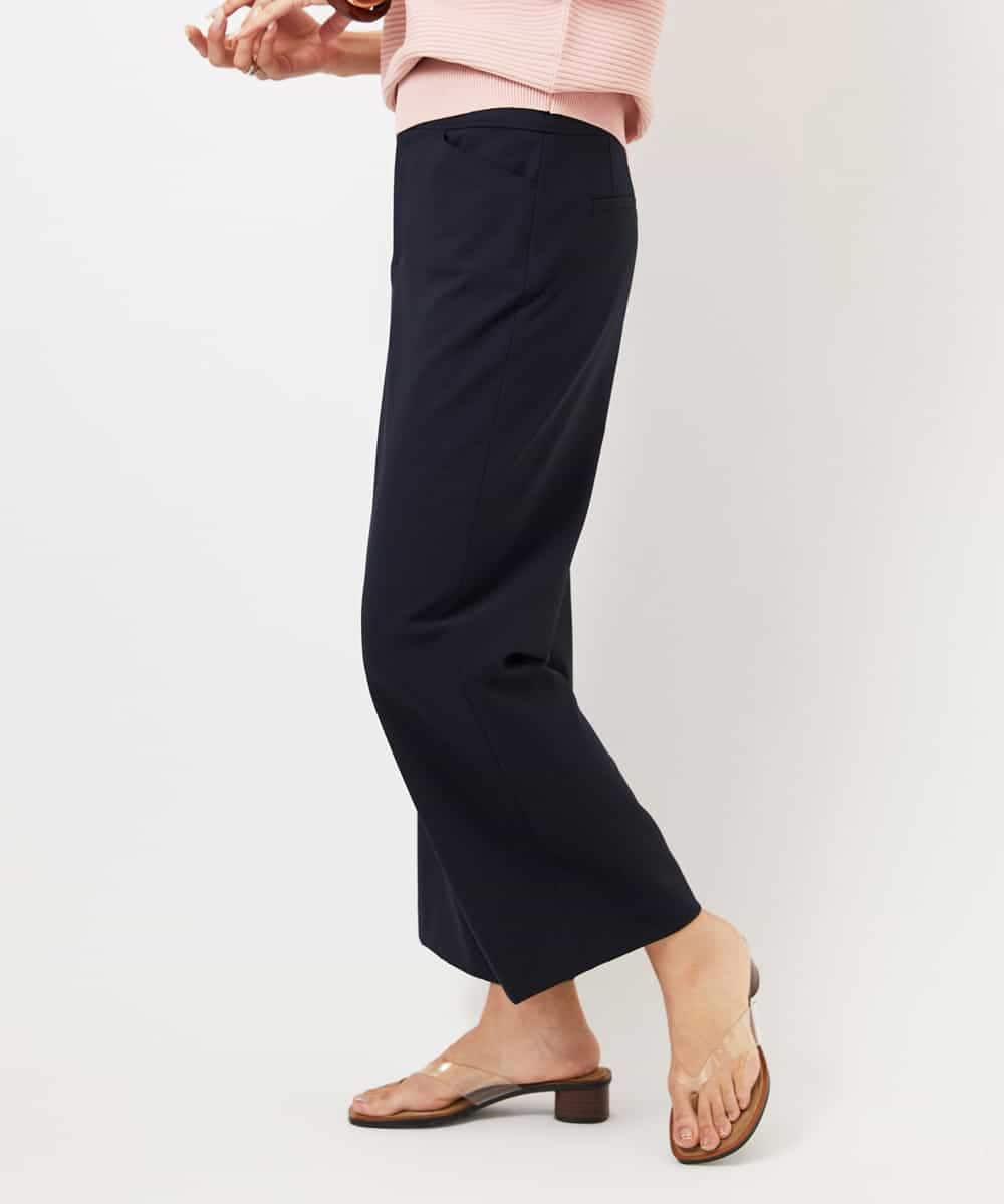 FMLDD11230 MICHEL KLEIN(ミッシェルクラン) [2WAYストレッチ]定番ワイドパンツ ブラック