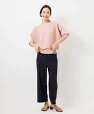 FMLDD11230 MICHEL KLEIN(ミッシェルクラン) [2WAYストレッチ]定番ワイドパンツ ブラック