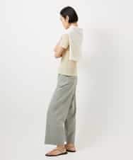 FMLDD11230 MICHEL KLEIN(ミッシェルクラン) [2WAYストレッチ]定番ワイドパンツ ブラック