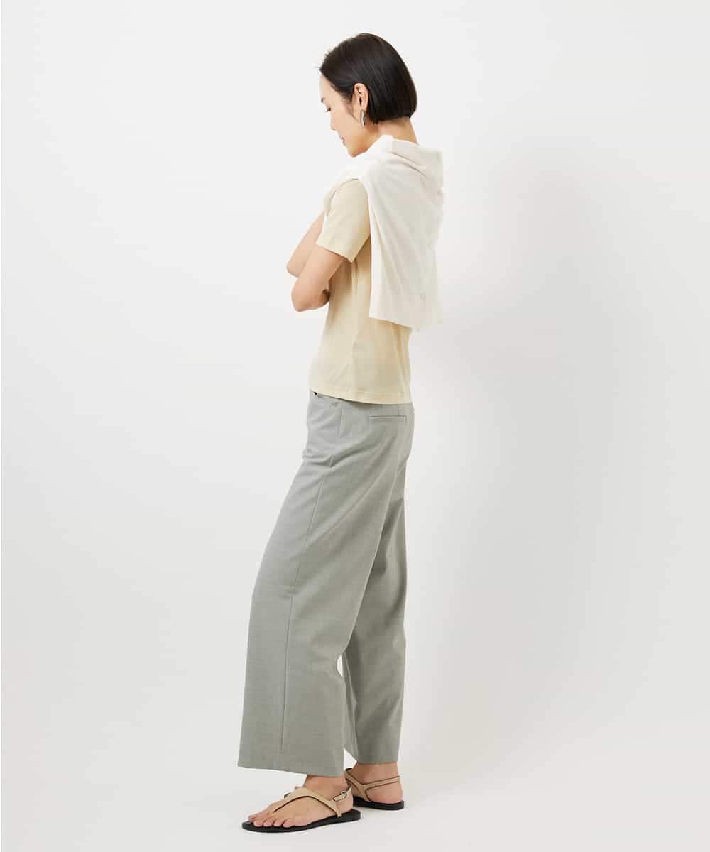 FMLDD11230 MICHEL KLEIN(ミッシェルクラン) [2WAYストレッチ]定番ワイドパンツ ブラック