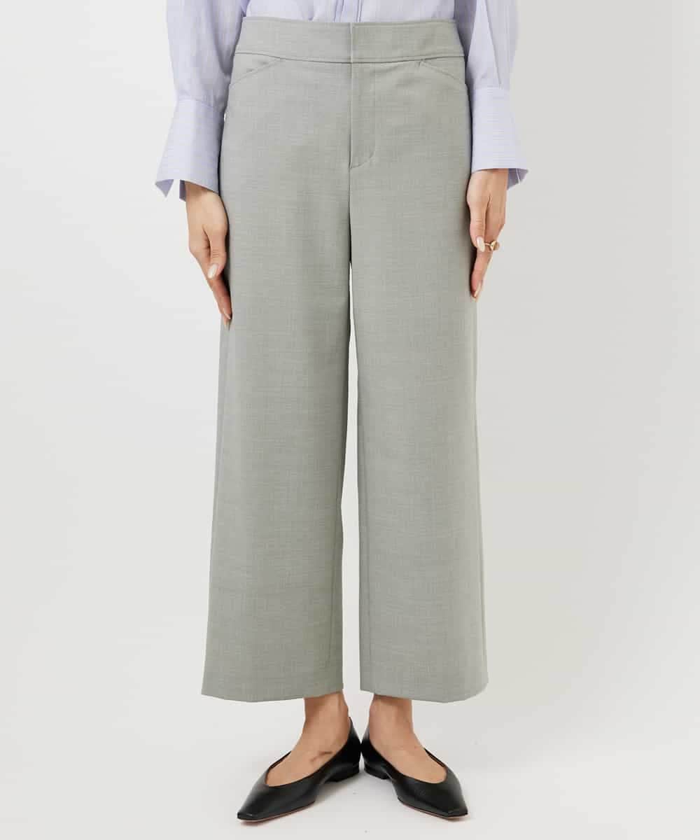 FMLDD11230 MICHEL KLEIN(ミッシェルクラン) [2WAYストレッチ]定番ワイドパンツ ブラック