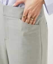 FMLDD11230 MICHEL KLEIN(ミッシェルクラン) [2WAYストレッチ]定番ワイドパンツ ブラック