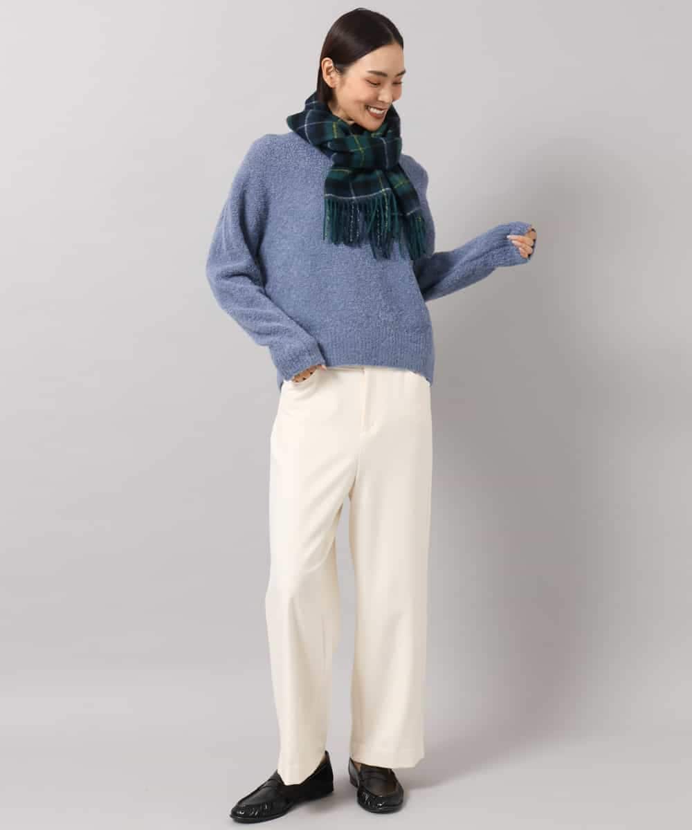 FMLDG53180 MICHEL KLEIN(ミッシェルクラン) [定番人気]裏起毛ワイドパンツ ブラック