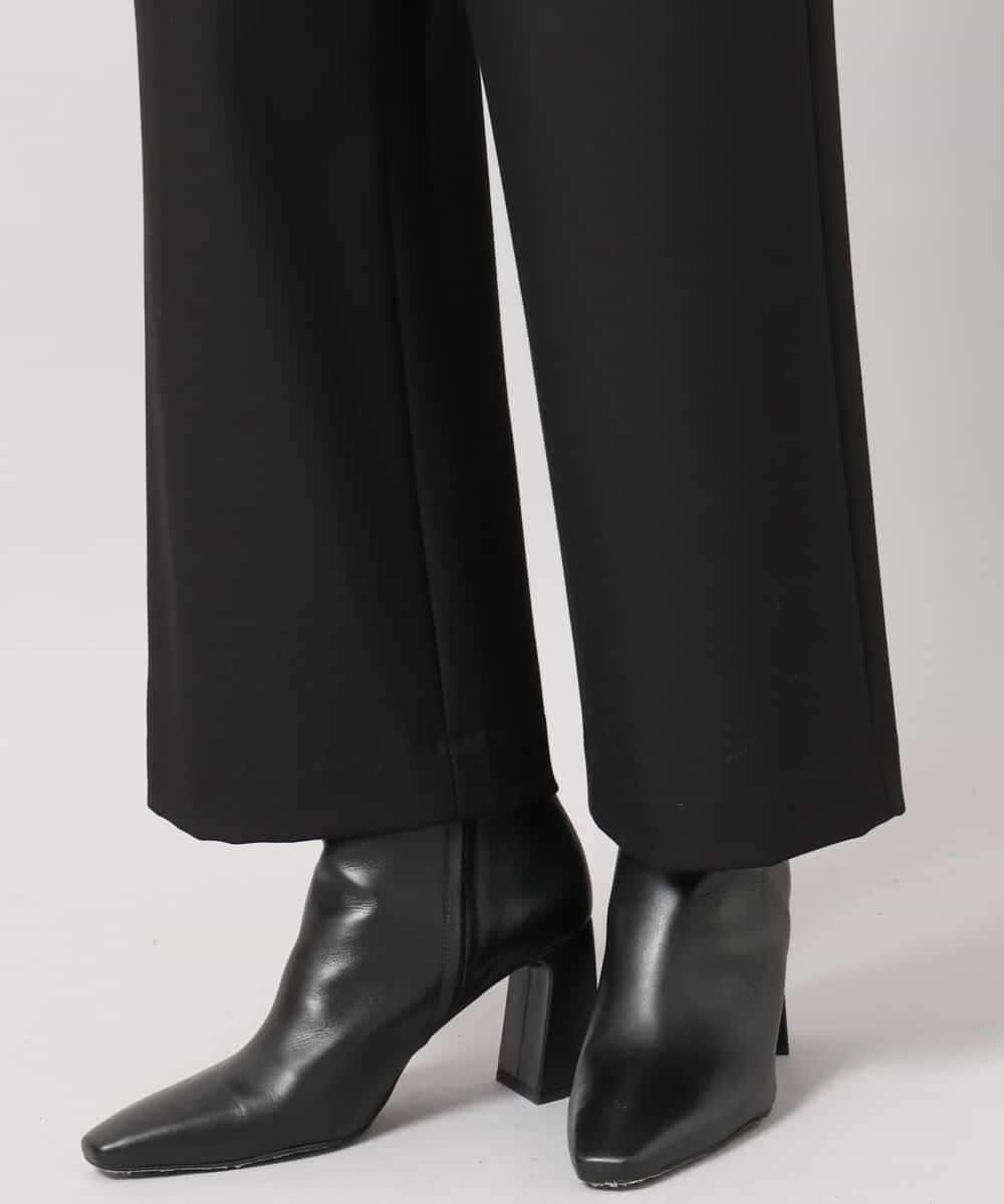FMLDG53180 MICHEL KLEIN(ミッシェルクラン) [定番人気]裏起毛ワイドパンツ ブラック