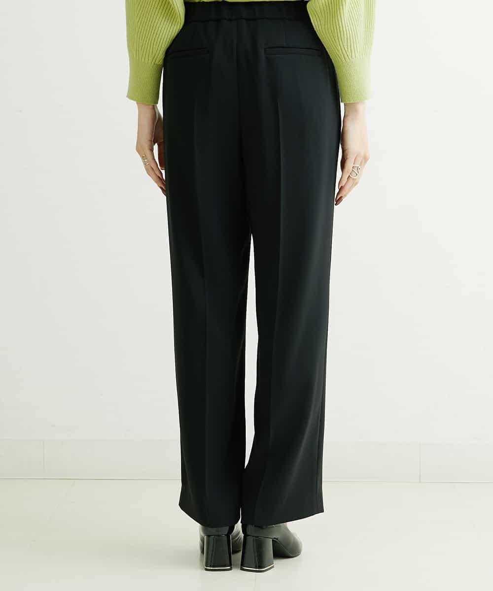 FMLDS03230 MICHEL KLEIN(ミッシェルクラン) ダブルクロスセミフレアパンツ ブラック(94)