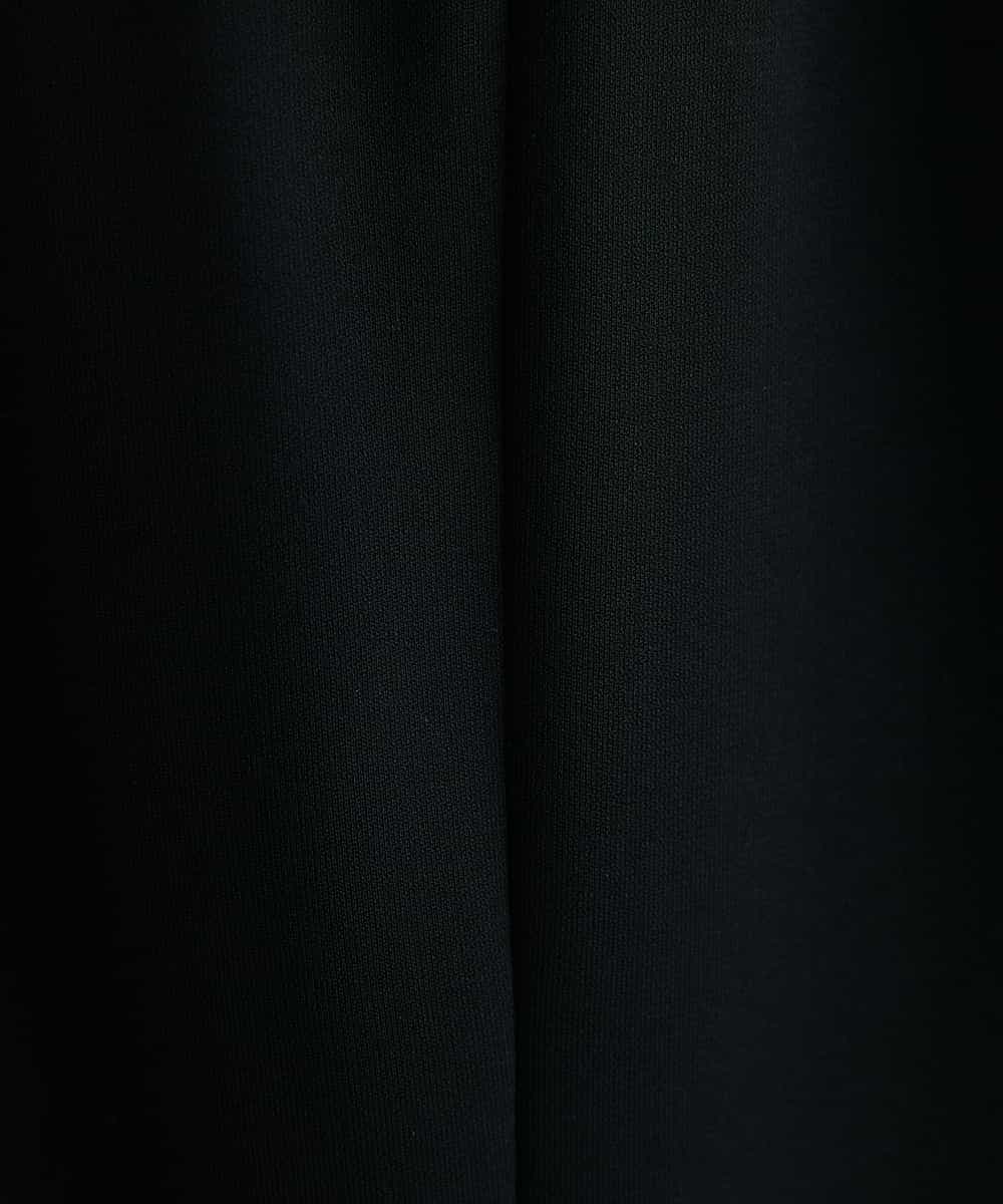 FMLDS03230 MICHEL KLEIN(ミッシェルクラン) ダブルクロスセミフレアパンツ ブラック(94)