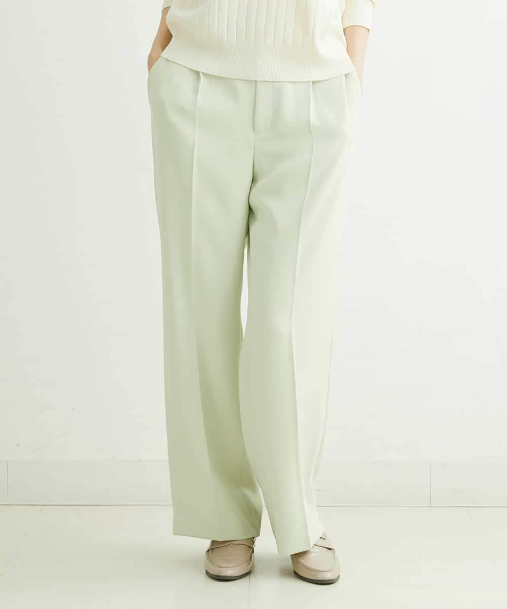 FMLDS03230 MICHEL KLEIN(ミッシェルクラン) ダブルクロスセミフレアパンツ ブラック(94)