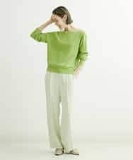 FMLDS03230 MICHEL KLEIN(ミッシェルクラン) ダブルクロスセミフレアパンツ ブラック(94)