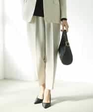 FMLDV15230 MICHEL KLEIN(ミッシェルクラン) [セットアップ対応]ジョーゼットタックパンツ オフホワイト(81)