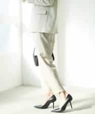 FMLDV15230 MICHEL KLEIN(ミッシェルクラン) [セットアップ対応]ジョーゼットタックパンツ ブラック(94)