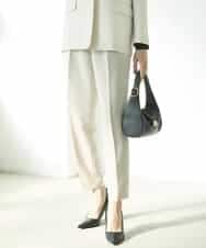 FMLDV15230 MICHEL KLEIN(ミッシェルクラン) [セットアップ対応]ジョーゼットタックパンツ ブラック(94)