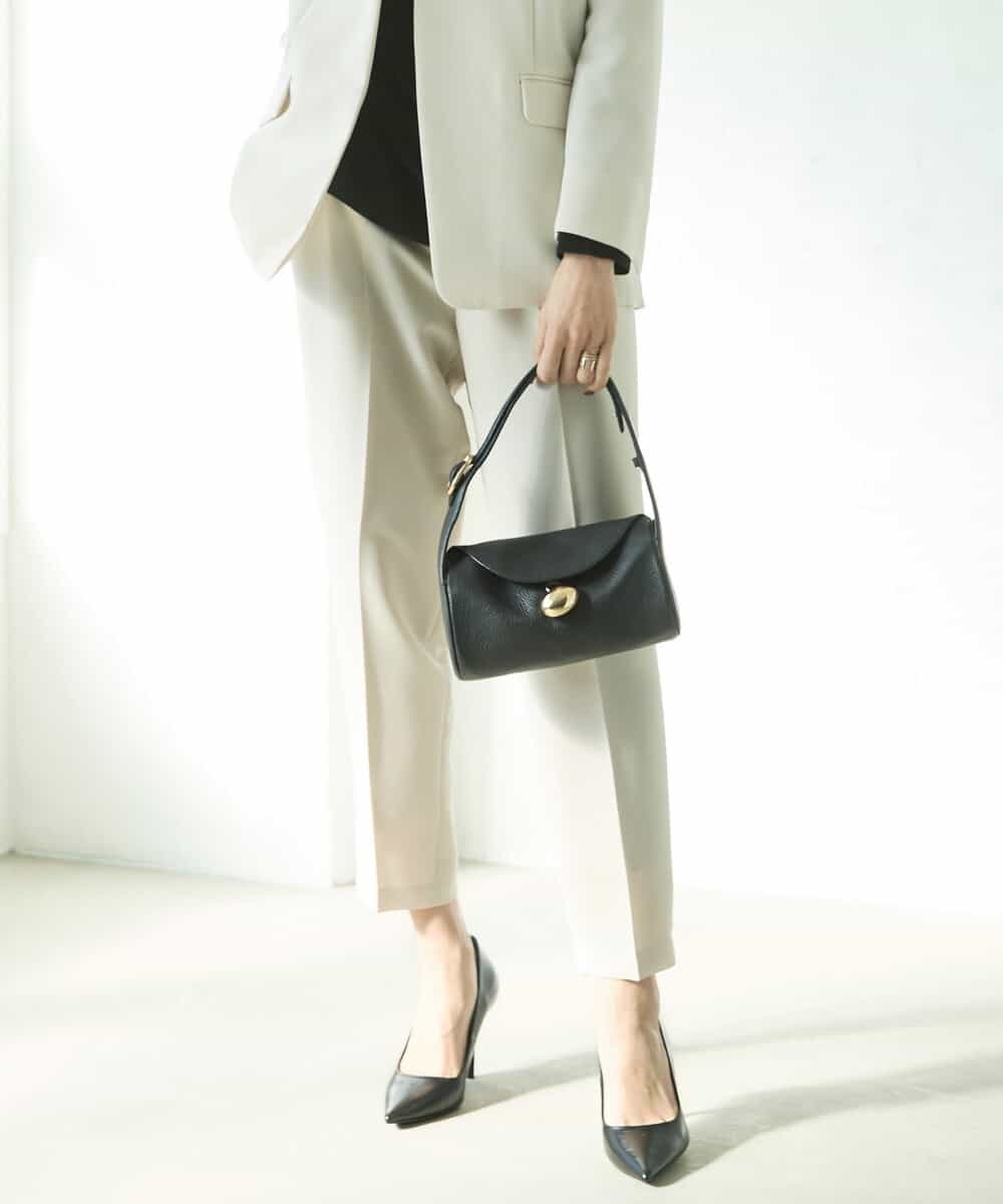 FMLDV15230 MICHEL KLEIN(ミッシェルクラン) [セットアップ対応]ジョーゼットタックパンツ ブラック(94)