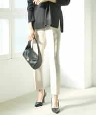 FMLDV15230 MICHEL KLEIN(ミッシェルクラン) [セットアップ対応]ジョーゼットタックパンツ ブラック(94)