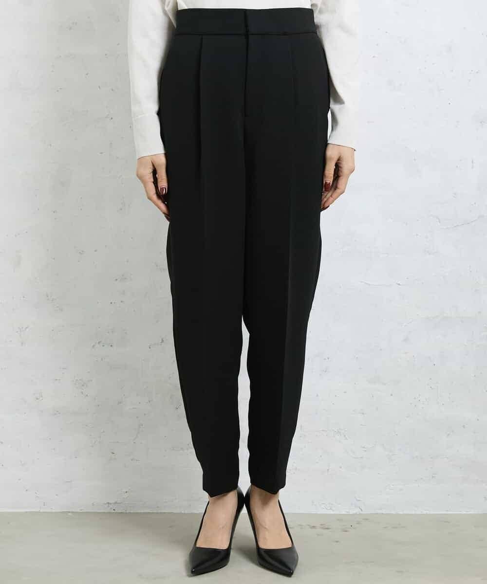 FMLDV15230 MICHEL KLEIN(ミッシェルクラン) [セットアップ対応]ジョーゼットタックパンツ ブラック(94)