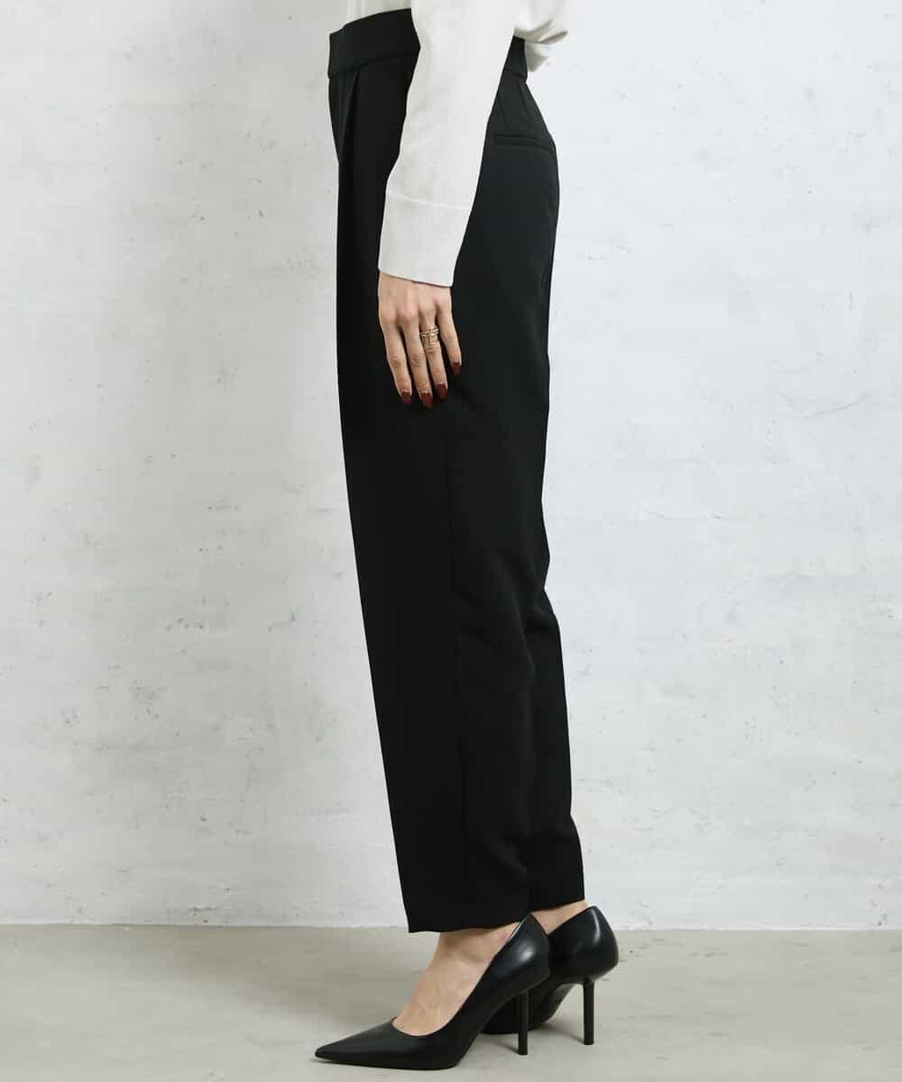 FMLDV15230 MICHEL KLEIN(ミッシェルクラン) [セットアップ対応]ジョーゼットタックパンツ ブラック(94)