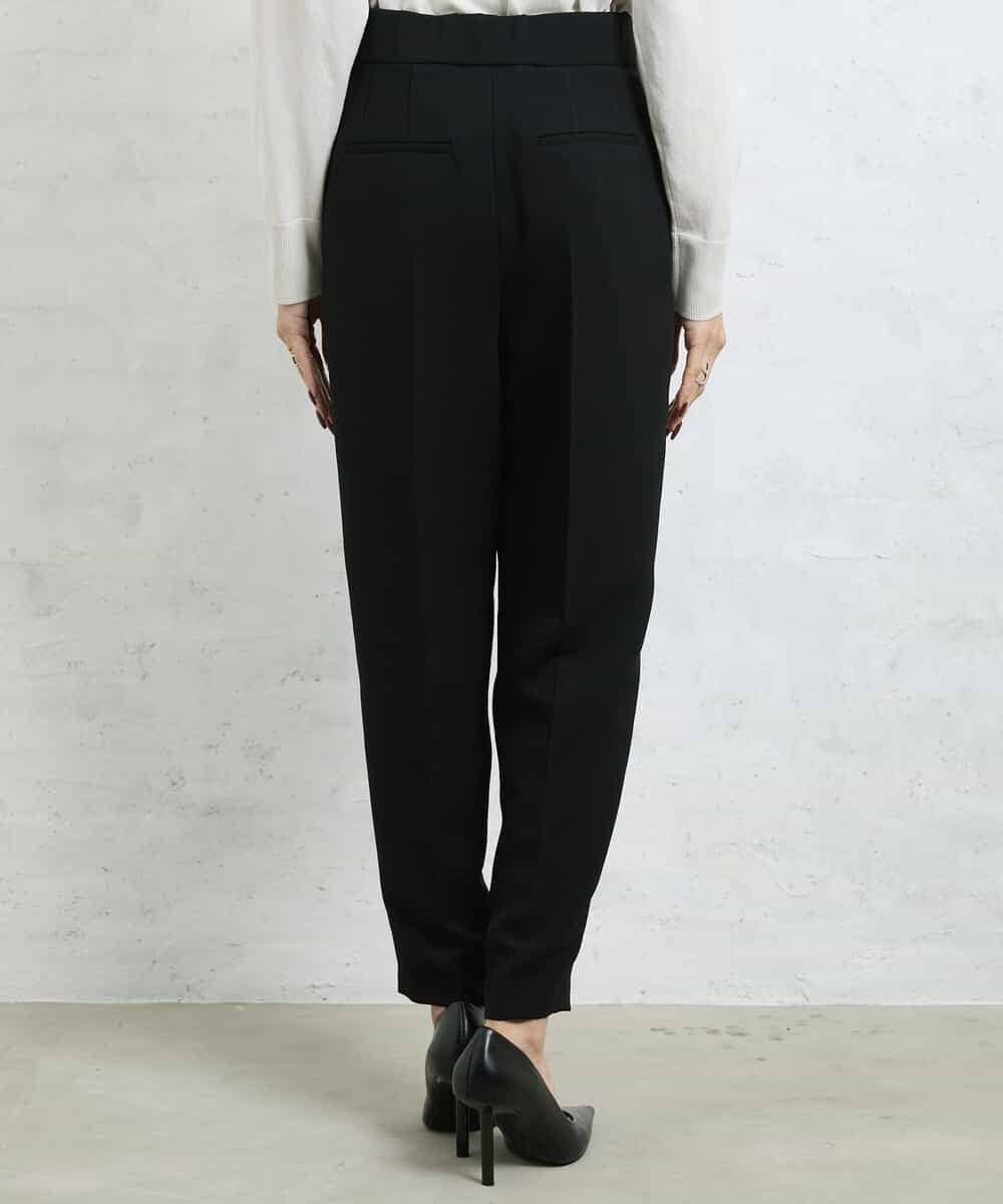 FMLDV15230 MICHEL KLEIN(ミッシェルクラン) [セットアップ対応]ジョーゼットタックパンツ ブラック(94)