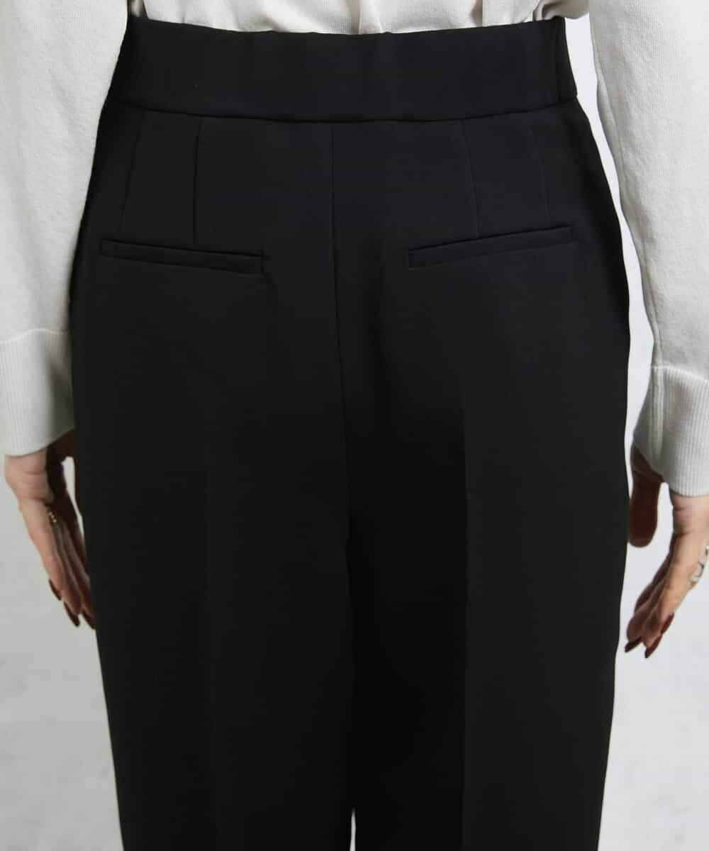 FMLDV15230 MICHEL KLEIN(ミッシェルクラン) [セットアップ対応]ジョーゼットタックパンツ ブラック(94)