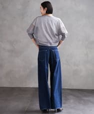 FMLFA05450 MICHEL KLEIN(ミッシェルクラン) [セットアップ対応]デニムワイドパンツ ネイビー