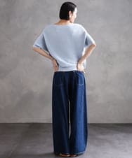 FMLFA05450 MICHEL KLEIN(ミッシェルクラン) [セットアップ対応]デニムワイドパンツ ネイビー