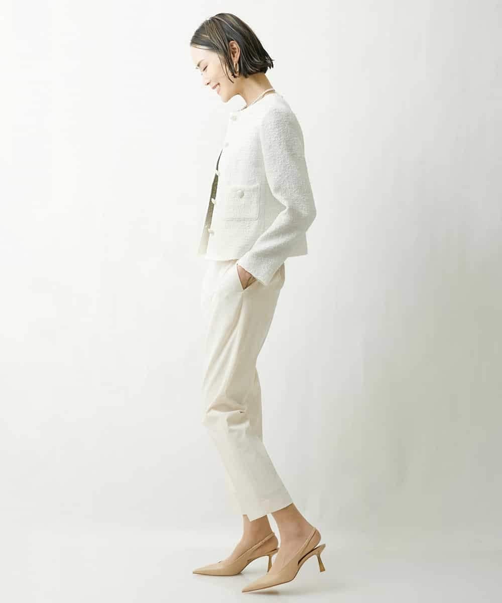 FMLFS19230 MICHEL KLEIN(ミッシェルクラン) [セットアップ対応]ストレッチテーパードパンツ ブラック(94)