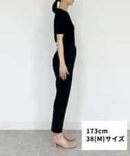 FMLFS19230 MICHEL KLEIN(ミッシェルクラン) [セットアップ対応]ストレッチテーパードパンツ ブラック(94)