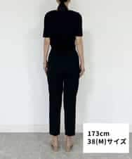 FMLFS19230 MICHEL KLEIN(ミッシェルクラン) [セットアップ対応]ストレッチテーパードパンツ ブラック(94)
