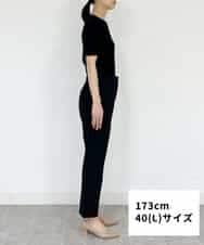 FMLFS19230 MICHEL KLEIN(ミッシェルクラン) [セットアップ対応]ストレッチテーパードパンツ ブラック(94)