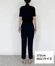 FMLFS19230 MICHEL KLEIN(ミッシェルクラン) [セットアップ対応]ストレッチテーパードパンツ ブラック(94)