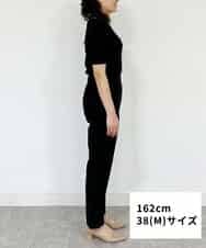 FMLFS19230 MICHEL KLEIN(ミッシェルクラン) [セットアップ対応]ストレッチテーパードパンツ ブラック(94)