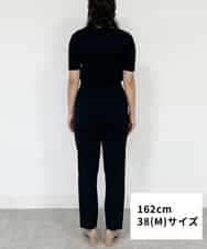 FMLFS19230 MICHEL KLEIN(ミッシェルクラン) [セットアップ対応]ストレッチテーパードパンツ ブラック(94)