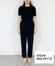 FMLFS19230 MICHEL KLEIN(ミッシェルクラン) [セットアップ対応]ストレッチテーパードパンツ ブラック(94)