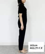 FMLFS19230 MICHEL KLEIN(ミッシェルクラン) [セットアップ対応]ストレッチテーパードパンツ ブラック(94)