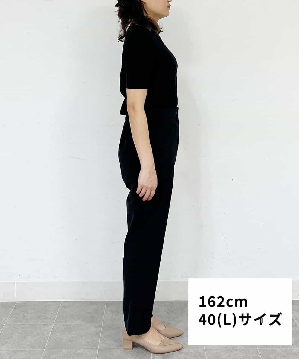 FMLFS19230 MICHEL KLEIN(ミッシェルクラン) [セットアップ対応]ストレッチテーパードパンツ ブラック(94)