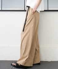 FMLGA06250 MICHEL KLEIN(ミッシェルクラン) タックワイドチノパンツ ベージュ
