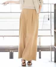 FMLGA06250 MICHEL KLEIN(ミッシェルクラン) タックワイドチノパンツ ベージュ
