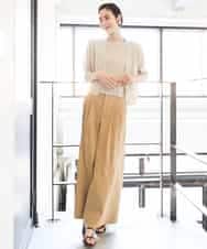 FMLGA06250 MICHEL KLEIN(ミッシェルクラン) タックワイドチノパンツ ベージュ