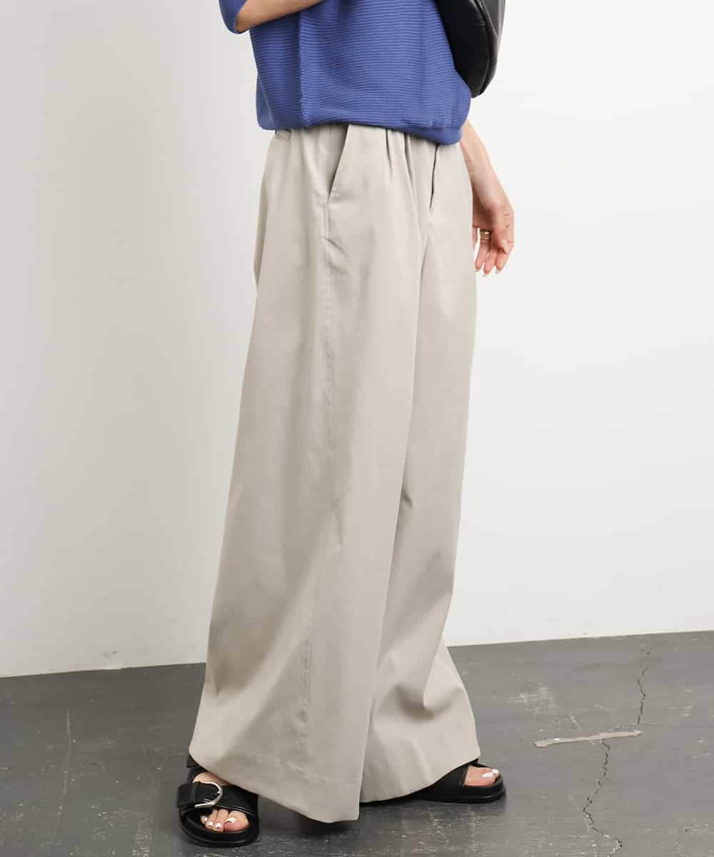 FMLGA06250 MICHEL KLEIN(ミッシェルクラン) タックワイドチノパンツ ベージュ