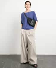FMLGA06250 MICHEL KLEIN(ミッシェルクラン) タックワイドチノパンツ ベージュ