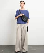FMLGA06250 MICHEL KLEIN(ミッシェルクラン) タックワイドチノパンツ ベージュ