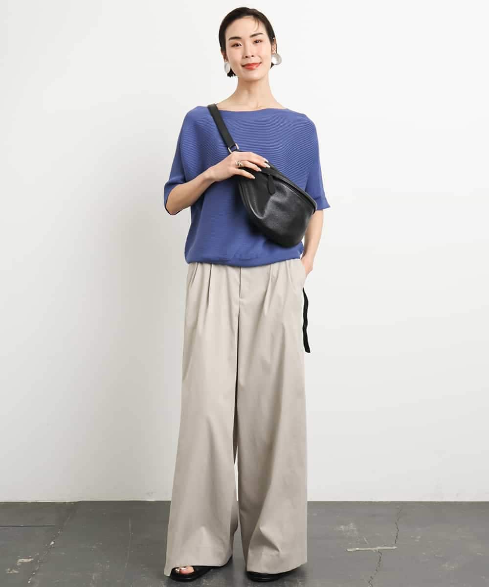 FMLGA06250 MICHEL KLEIN(ミッシェルクラン) タックワイドチノパンツ ベージュ