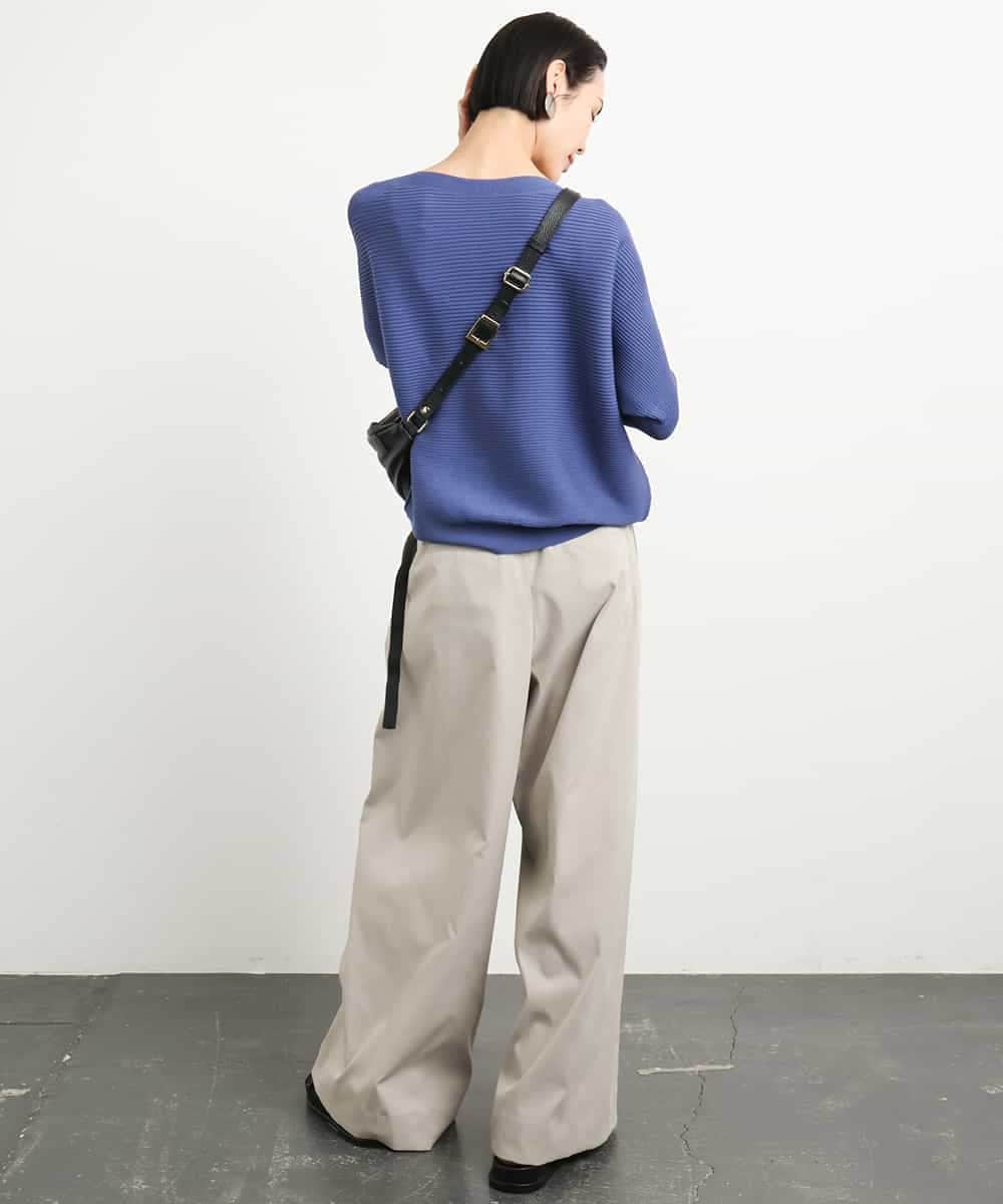 FMLGA06250 MICHEL KLEIN(ミッシェルクラン) タックワイドチノパンツ ベージュ