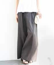 FMLGA06250 MICHEL KLEIN(ミッシェルクラン) タックワイドチノパンツ ベージュ