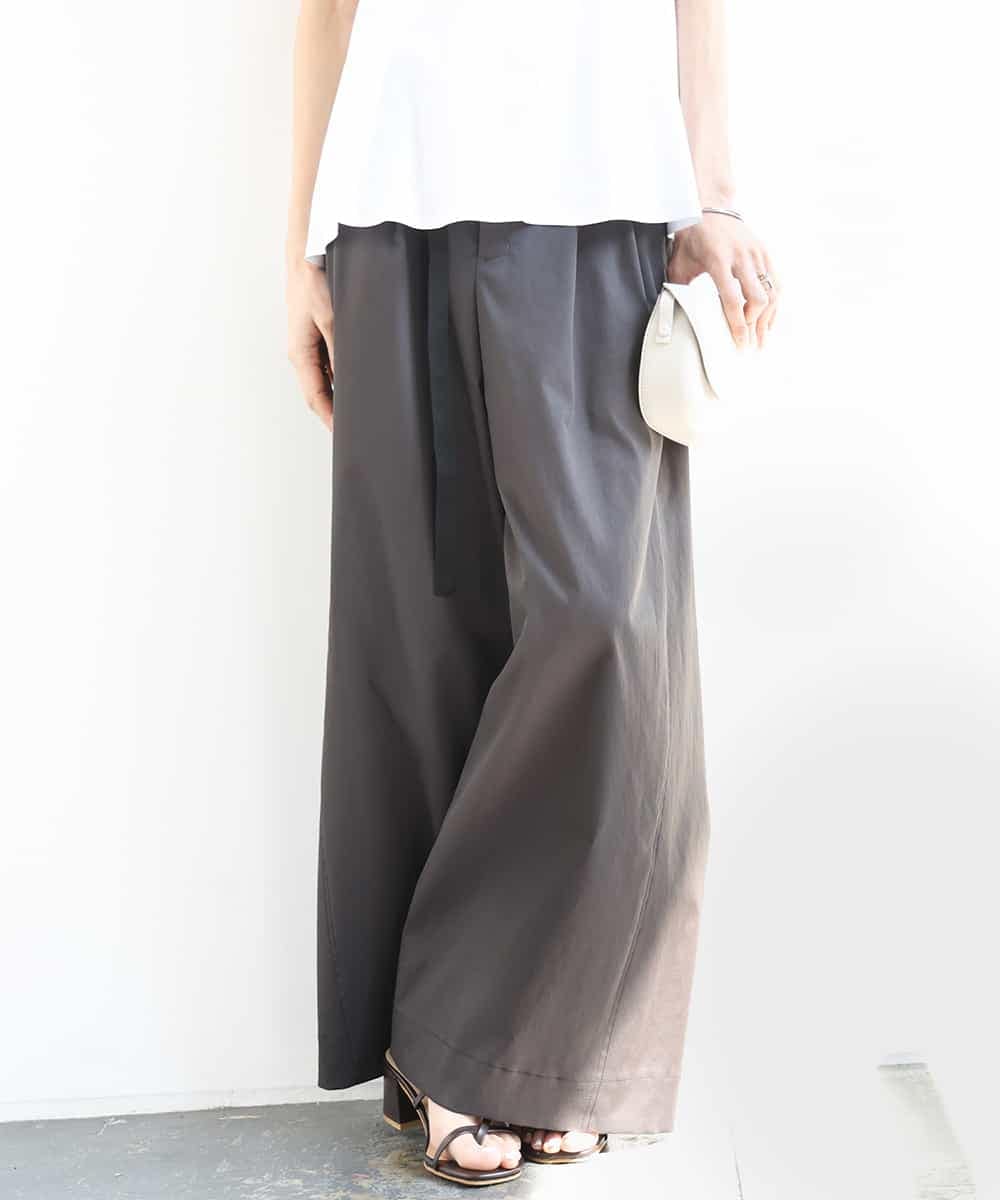 FMLGA06250 MICHEL KLEIN(ミッシェルクラン) タックワイドチノパンツ ベージュ