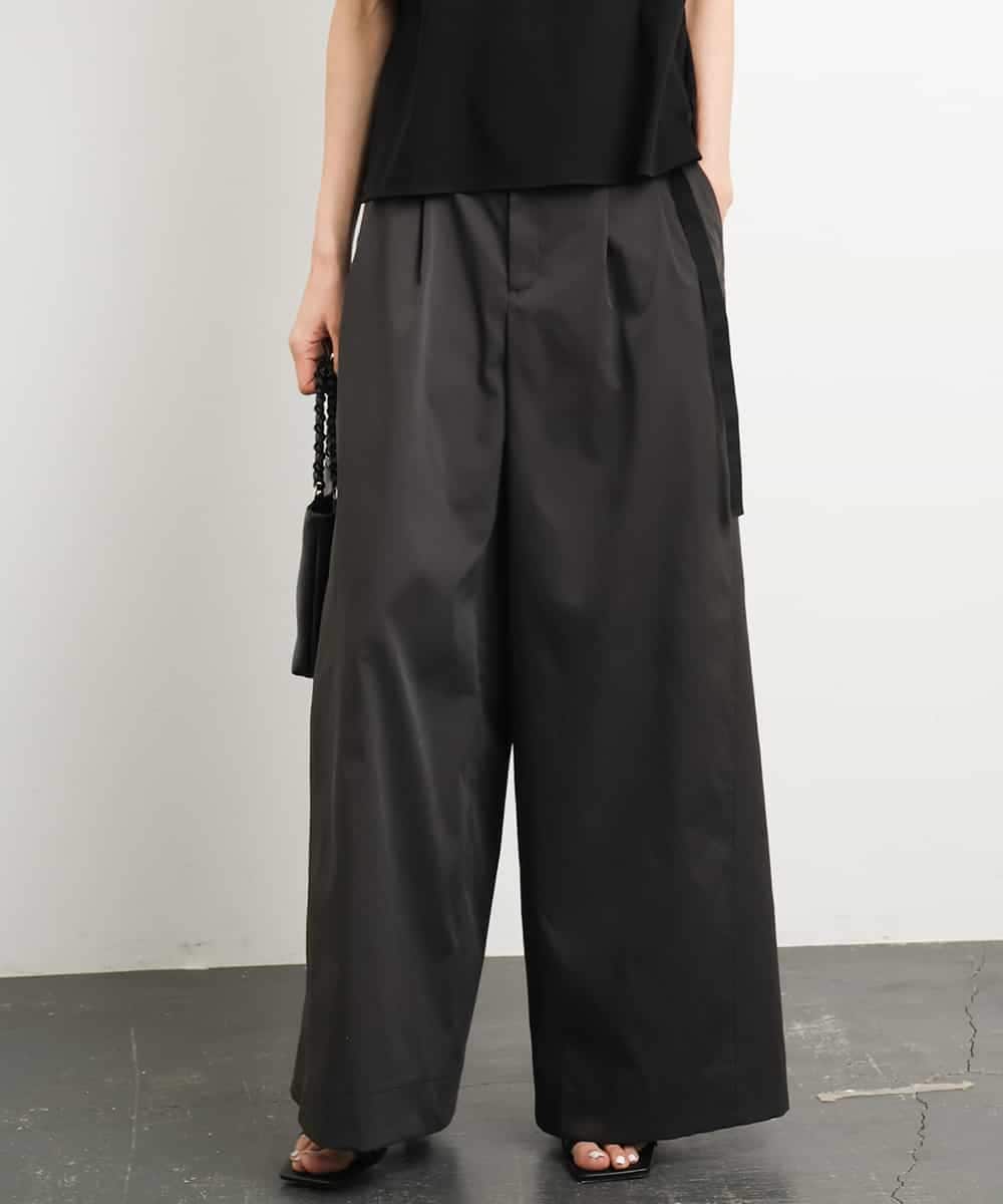 FMLGA06250 MICHEL KLEIN(ミッシェルクラン) タックワイドチノパンツ ベージュ