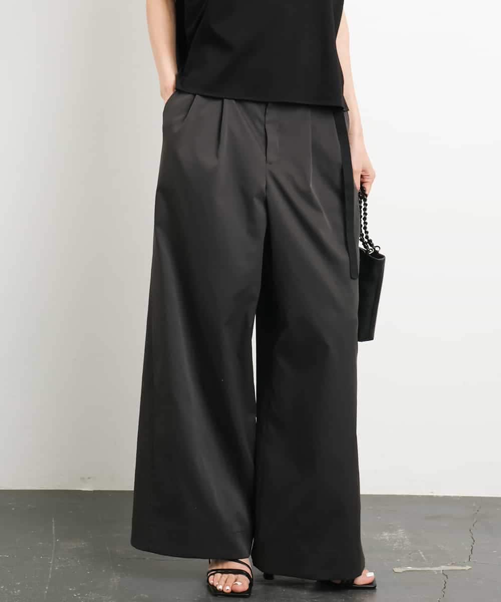 FMLGA06250 MICHEL KLEIN(ミッシェルクラン) タックワイドチノパンツ ベージュ