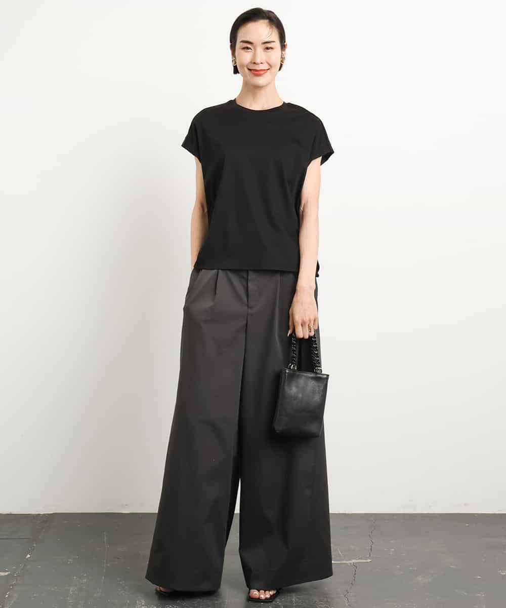 FMLGA06250 MICHEL KLEIN(ミッシェルクラン) タックワイドチノパンツ ベージュ